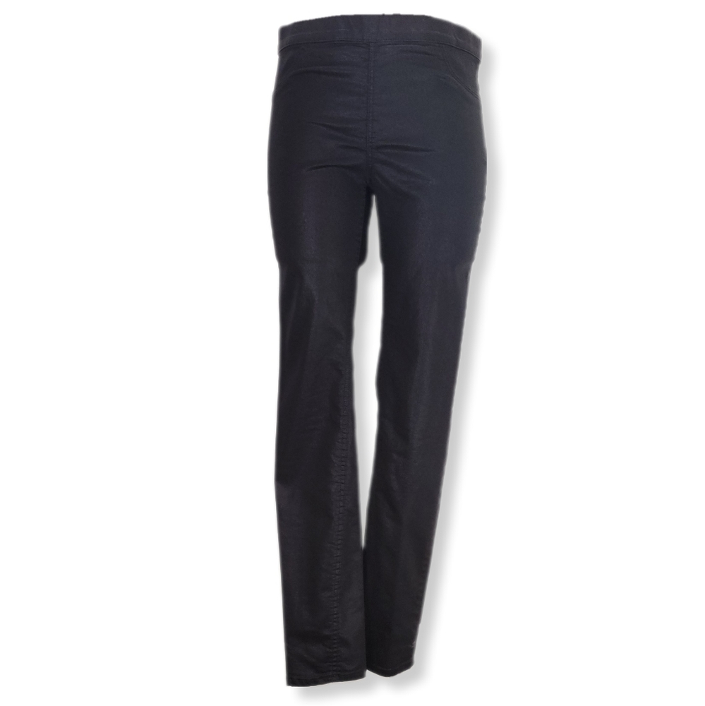 H&M Womens 10 Jeggings Black Sheen Stretch Pockets Elastic Waist Leggings Pants